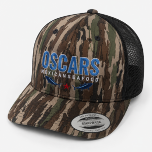 Oscar's Mexican Seafood Snapback Trucker Style Hat – Camo/Black - Oscars Classic Print