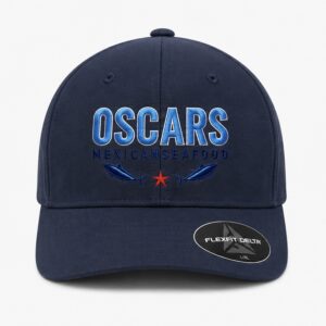 Oscar's Mexican Seafood Flexfit Hat – Navy Blue - Oscars Classic Print